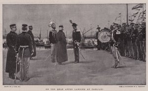 On the Quay after landing at Cagliari by Joseph Nash